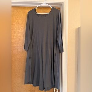 Chic Charcoal Long Sleeve Dress